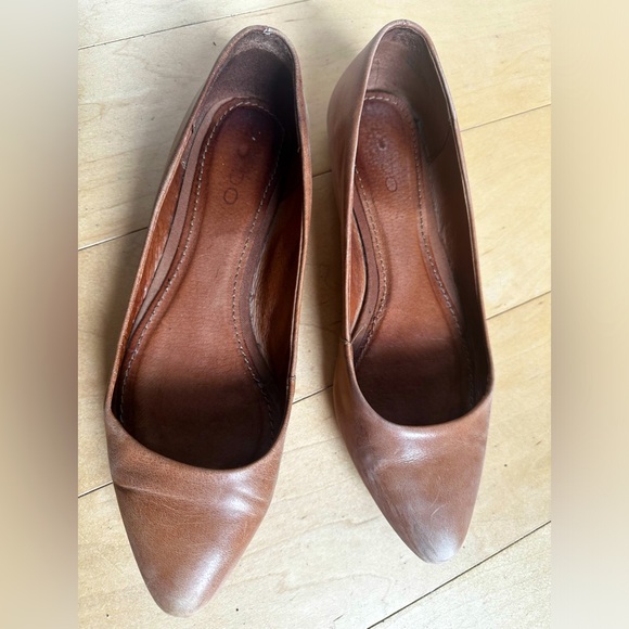 Aldo Brown Leather Flats, Size 39 - Picture 2 of 6